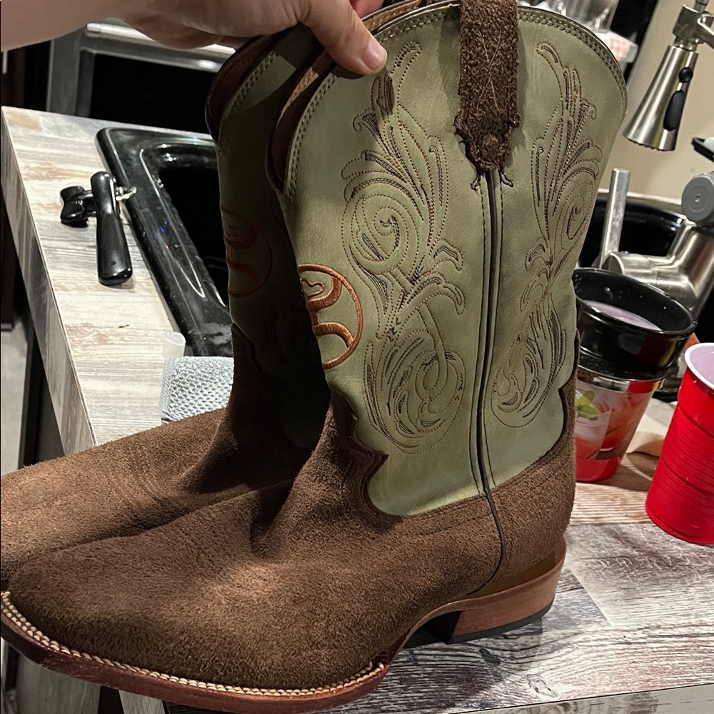Twisted X Olive and Chestnut Cowboy Boots